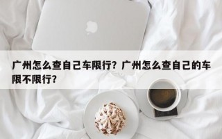 广州怎么查自己车限行？广州怎么查自己的车限不限行？