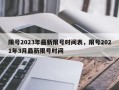 限号2023年最新限号时间表，限号2021年3月最新限号时间