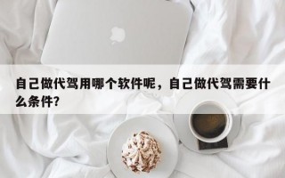 自己做代驾用哪个软件呢，自己做代驾需要什么条件？
